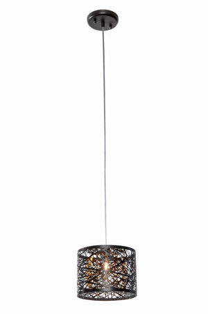 Inca 7.75' Single Light Mini-Pendant in Bronze