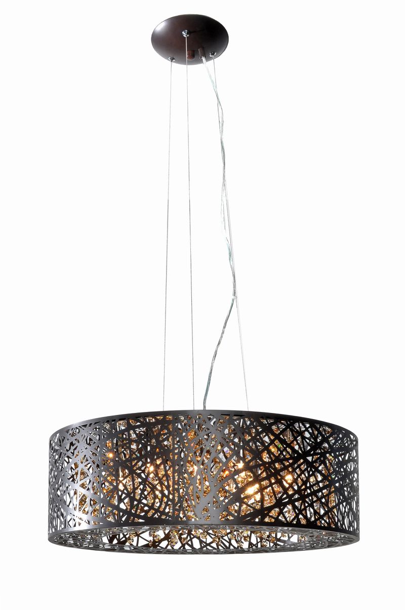 Inca 23.5' 9 Light Multi-Light Pendant in Bronze