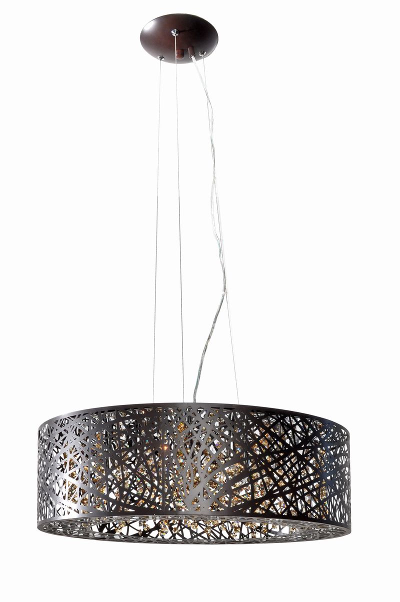Inca 23.5' 9 Light Multi-Light Pendant in Bronze