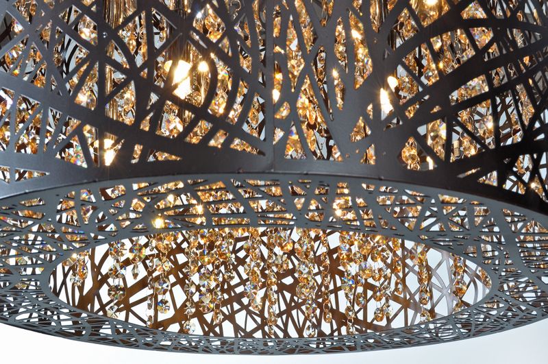 Inca 23.5' 9 Light Multi-Light Pendant in Bronze