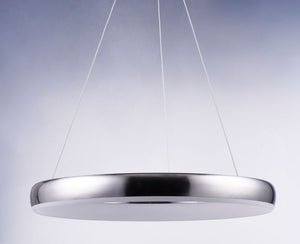 Innertube 23.5' Single Light Pendant in Satin Nickel