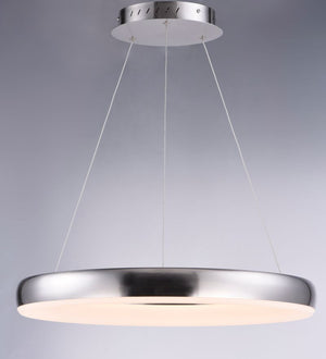 Innertube 23.5' Single Light Pendant in Satin Nickel