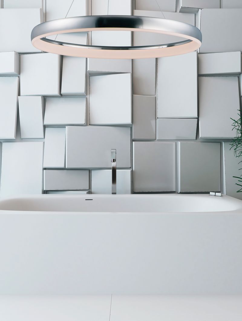 Innertube 31.5' Single Light Pendant in Satin Nickel