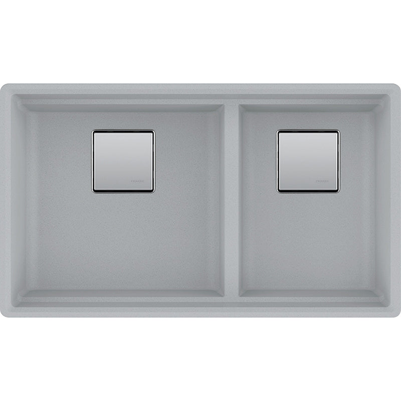 Peak Granite Double Basin Undermount Kitchen Sink in Shadow Grey