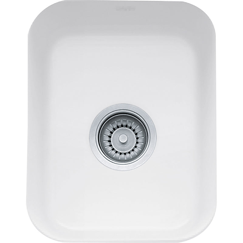 Cisterna 14.38' Fireclay Single Basin Undermount Kitchen Sink in White