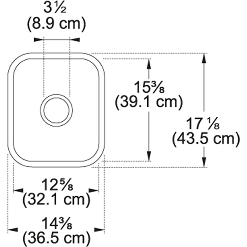 Cisterna 14.38' Fireclay Single Basin Undermount Kitchen Sink in White