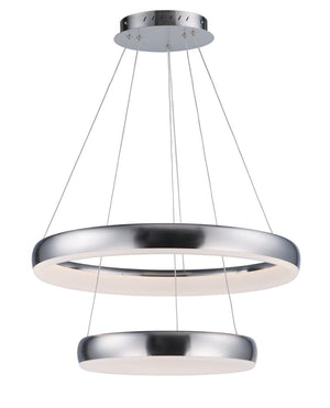 Innertube 23.5' 2 Light Multi-Light Pendant in Satin Nickel