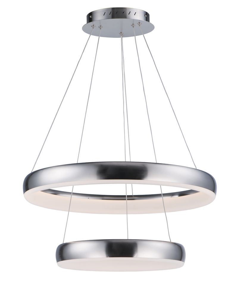 Innertube 23.5' 2 Light Multi-Light Pendant in Satin Nickel
