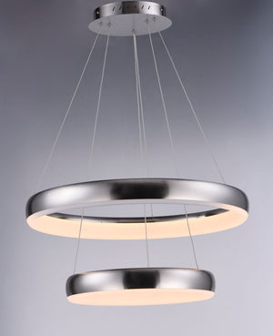 Innertube 23.5' 2 Light Multi-Light Pendant in Satin Nickel