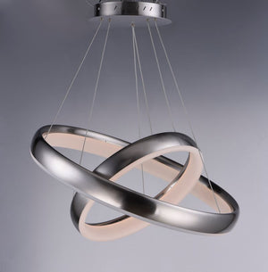 Innertube 23.5' 2 Light Multi-Light Pendant in Satin Nickel