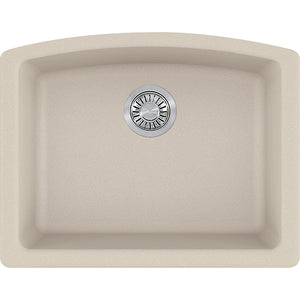 Ellipse Granite Single Basin Undermount Kitchen Sink in Champagne
