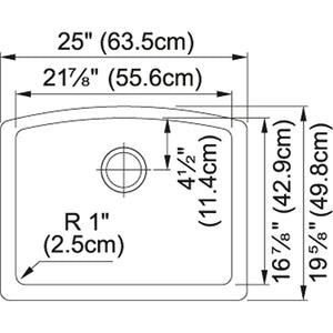 Ellipse Granite Single Basin Undermount Kitchen Sink in Champagne