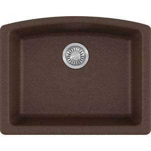 Ellipse Granite Single Basin Undermount Kitchen Sink in Mocha