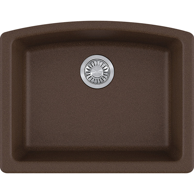 Ellipse Granite Single Basin Undermount Kitchen Sink in Mocha