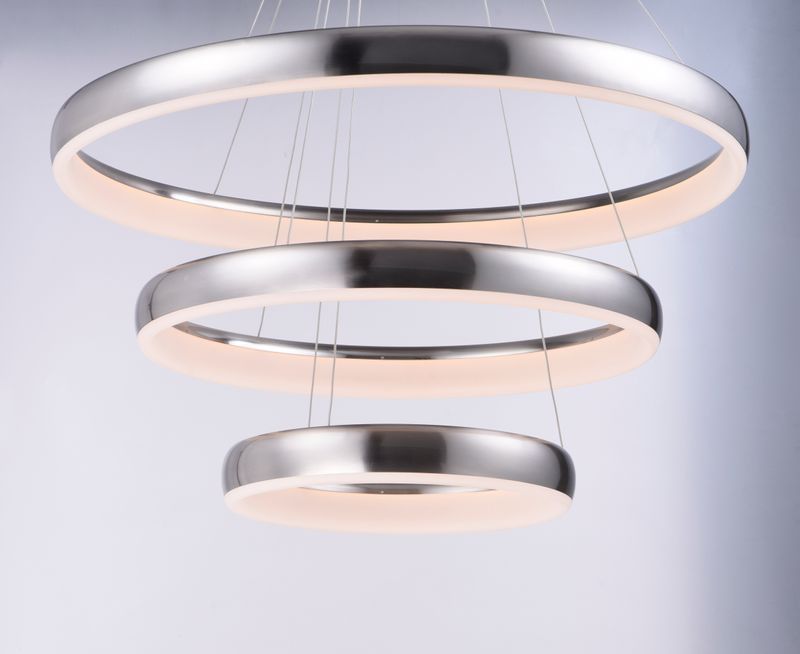 Innertube 31.5' 3 Light Multi-Light Pendant in Satin Nickel