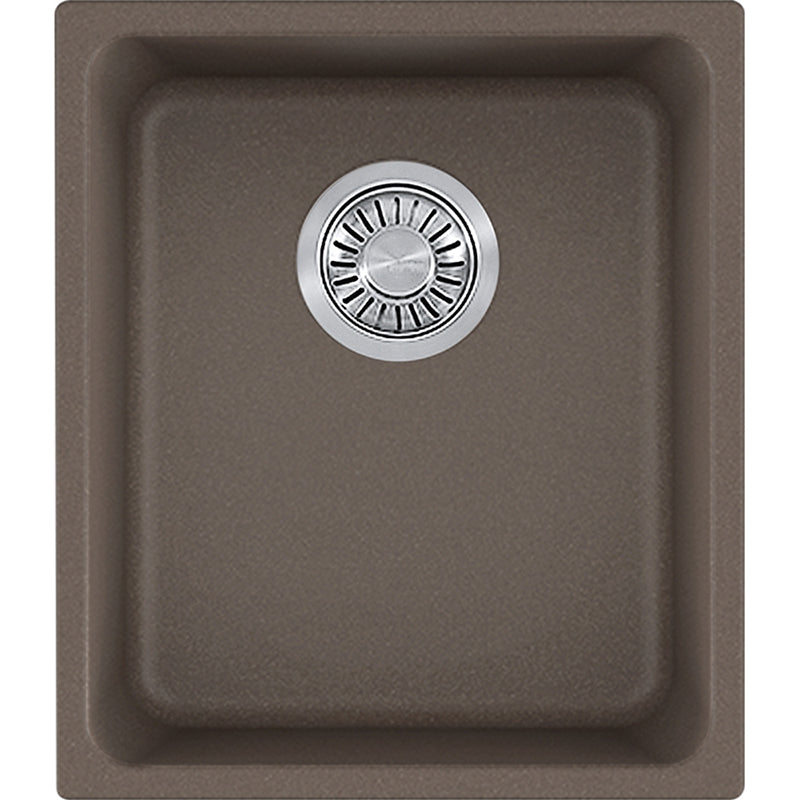 Kubus 15' Granite Single Basin Undermount Kitchen Sink in Storm