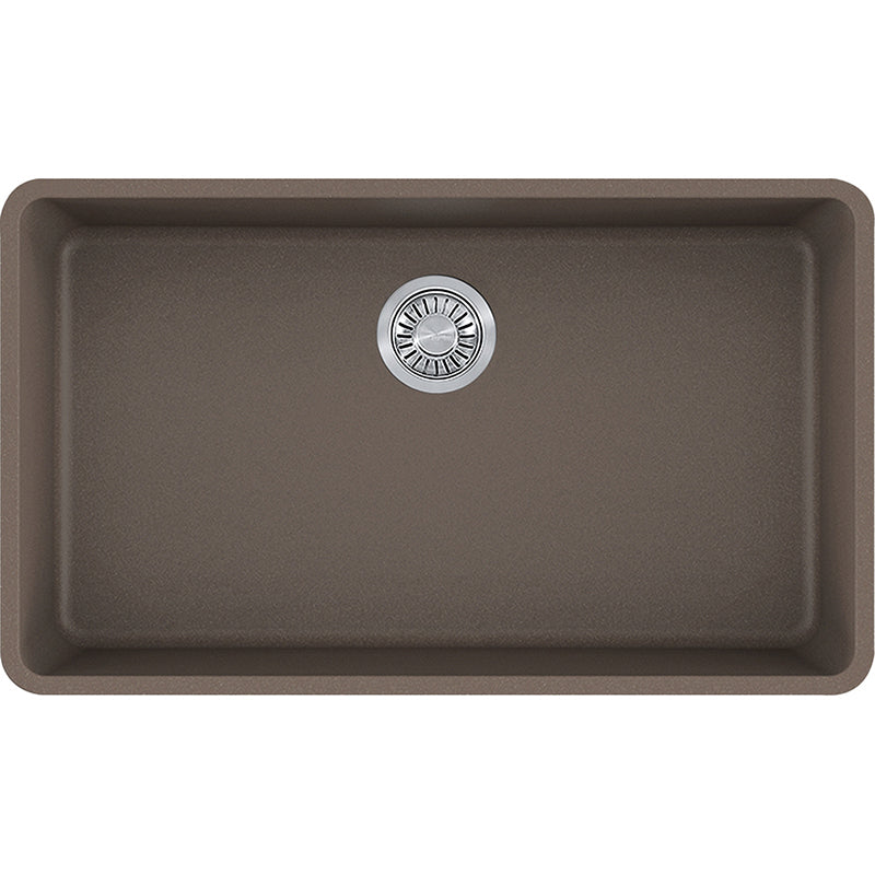 Kubus 32.38' Granite Single Basin Undermount Kitchen Sink in Storm