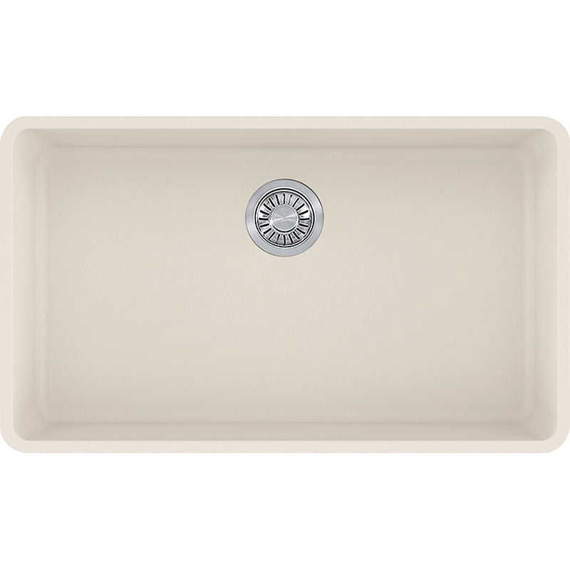 Kubus 32.38' Granite Single Basin Undermount Kitchen Sink in Vanilla