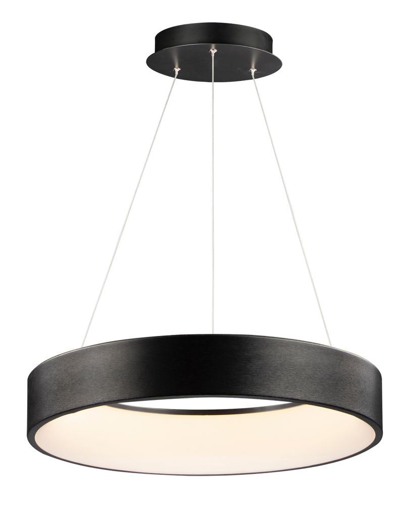 iQ 23.5' Single Light Friends of Hue Pendant in Brushed Black