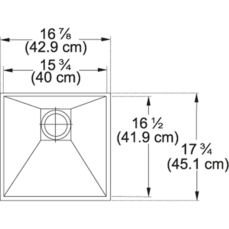 Peak 16.88' Stainless Steel Single Basin Undermount Kitchen Sink