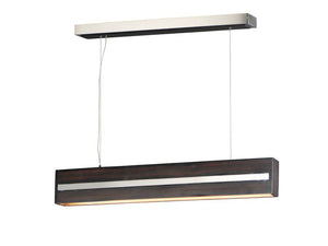 iWood 40.25' Single Light Friends of Hue Linear Pendant in Wenge Polished Chrome
