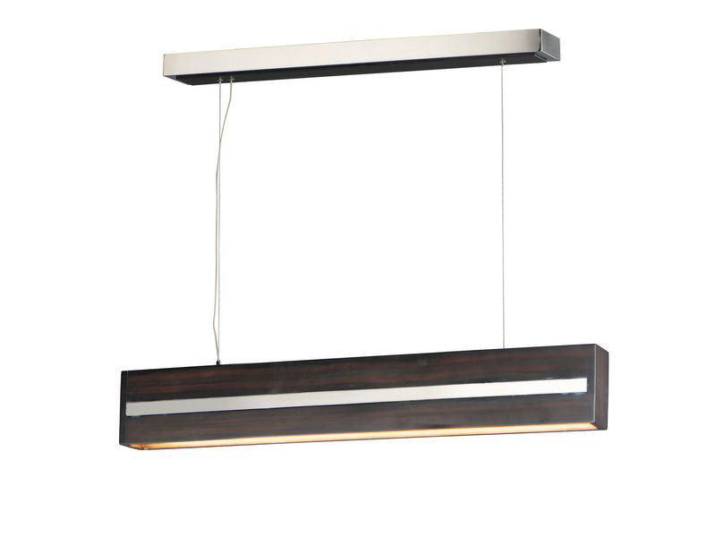 iWood 40.25' Single Light Friends of Hue Linear Pendant in Wenge Polished Chrome