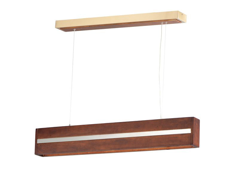 iWood 40.25' Single Light Friends of Hue Linear Pendant in Antique Pecan Brushed Champagne