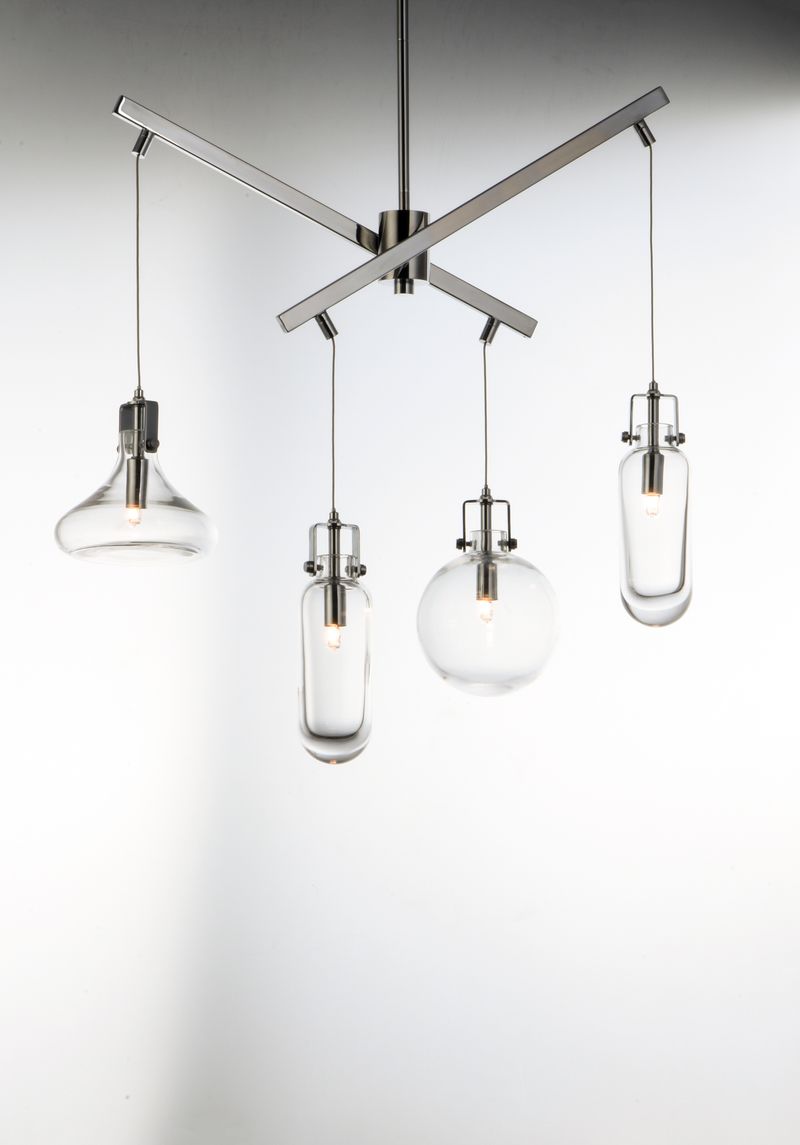 Kem 7.5' 4 Light Multi-Light Pendant in Polished Chrome