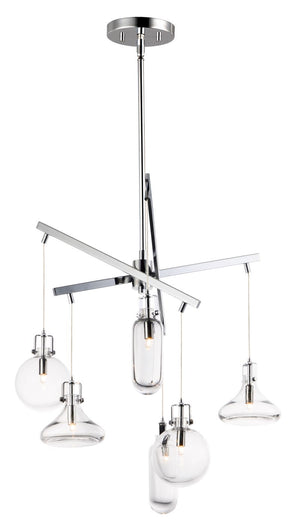 Kem 24.5' 6 Light Multi-Light Pendant in Polished Chrome