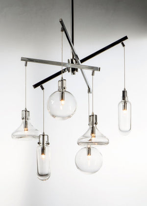 Kem 24.5' 6 Light Multi-Light Pendant in Polished Chrome