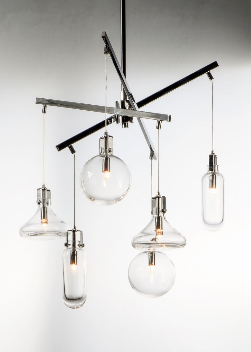 Kem 24.5' 6 Light Multi-Light Pendant in Polished Chrome