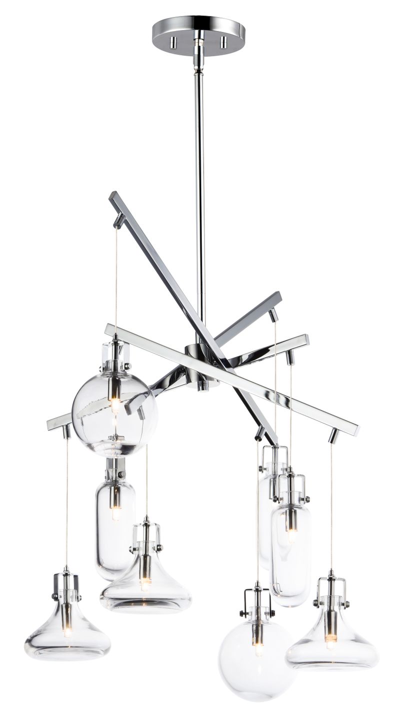 Kem 21.75' 8 Light Multi-Light Pendant in Polished Chrome