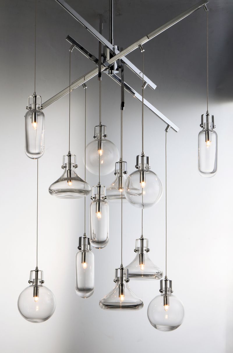 Kem 12 Light Chandelier in Polished Chrome