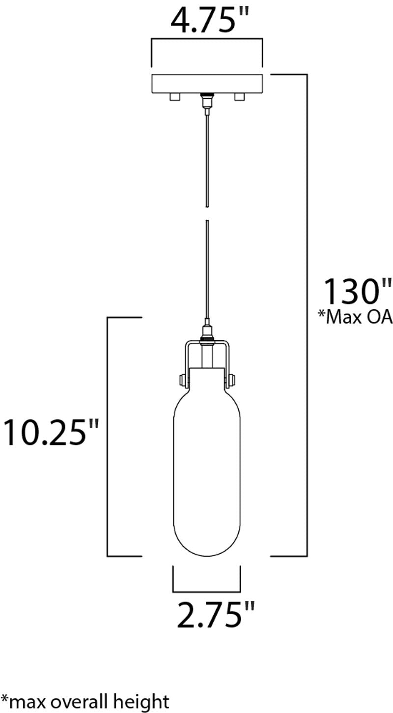 Kem 2.75' Single Light Pendant in Polished Chrome