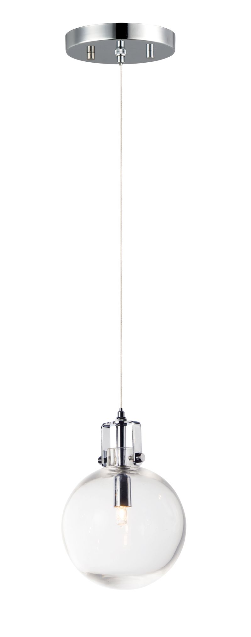 Kem 5.75' Single Light Pendant in Polished Chrome
