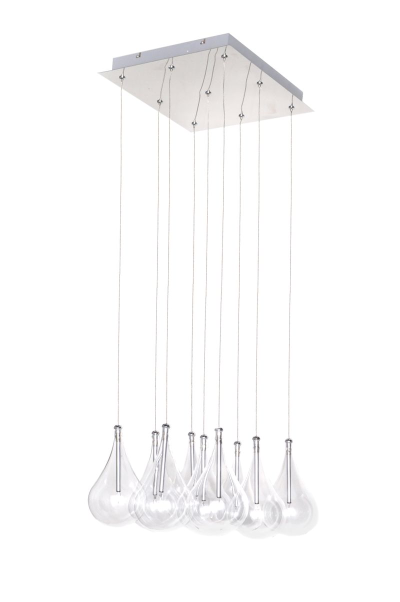 Larmes 14' 9 Light Multi-Light Pendant in Polished Chrome