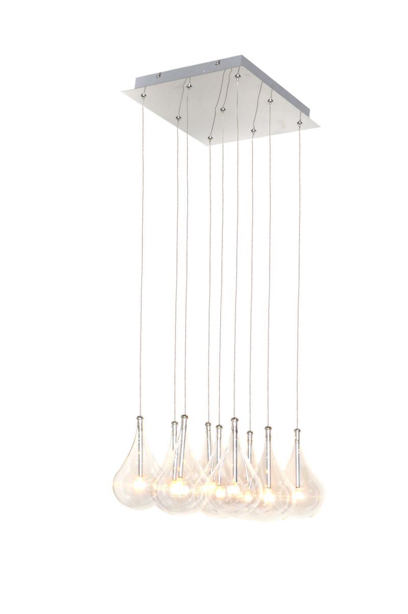 Larmes 14' 9 Light Multi-Light Pendant in Polished Chrome