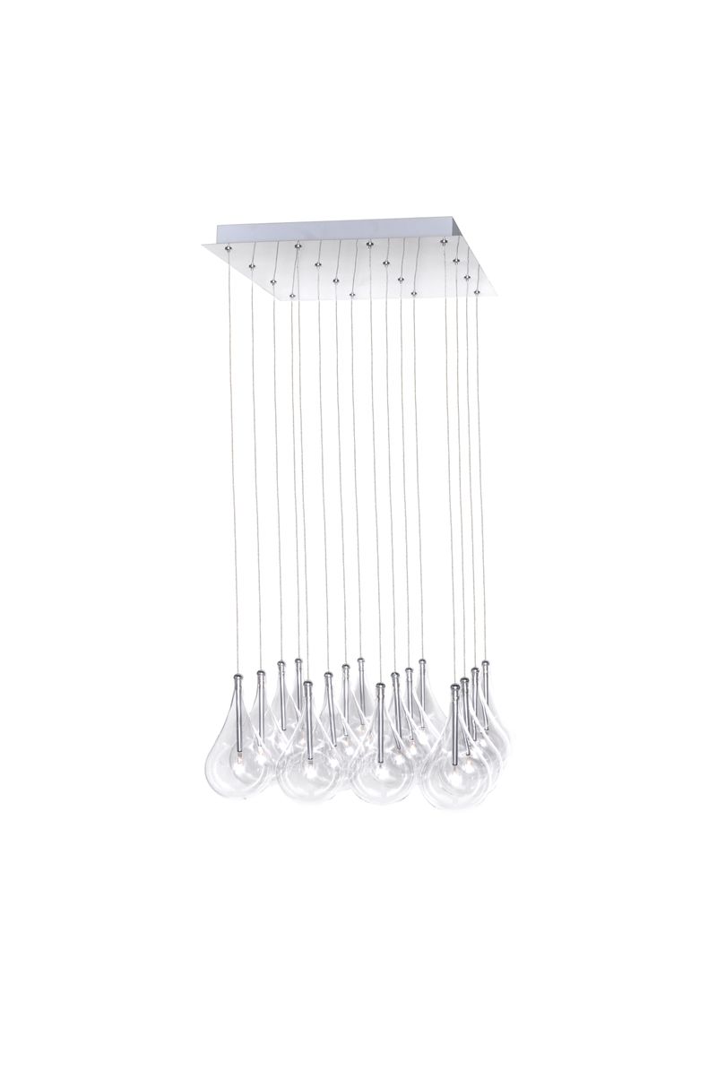Larmes 19' 16 Light Multi-Light Pendant in Polished Chrome