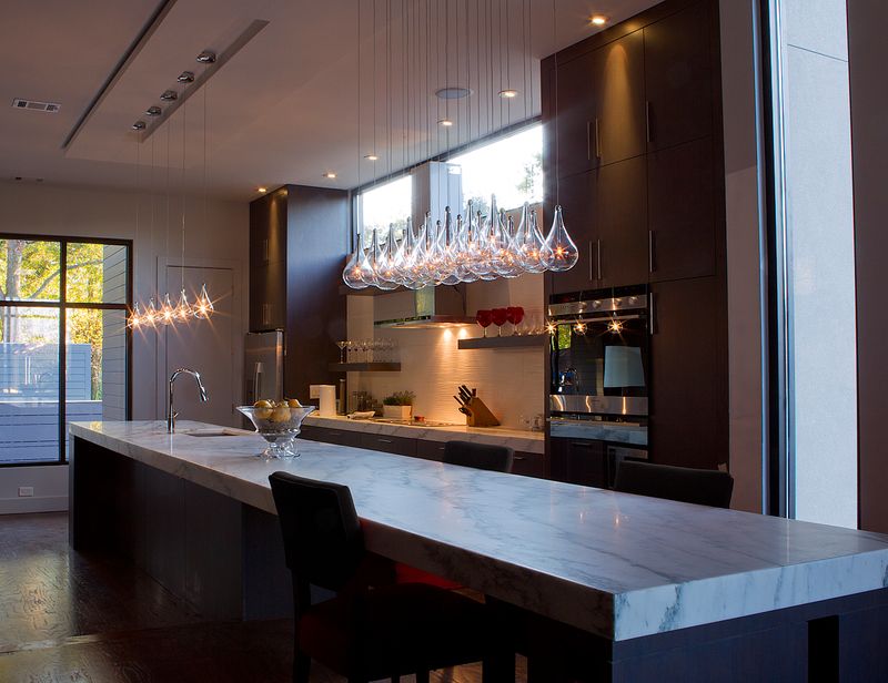 Larmes 14' 24 Light Linear Pendant in Polished Chrome