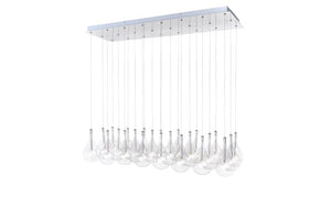 Larmes 14' 24 Light Linear Pendant in Polished Chrome