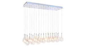Larmes 14' 24 Light Linear Pendant in Polished Chrome