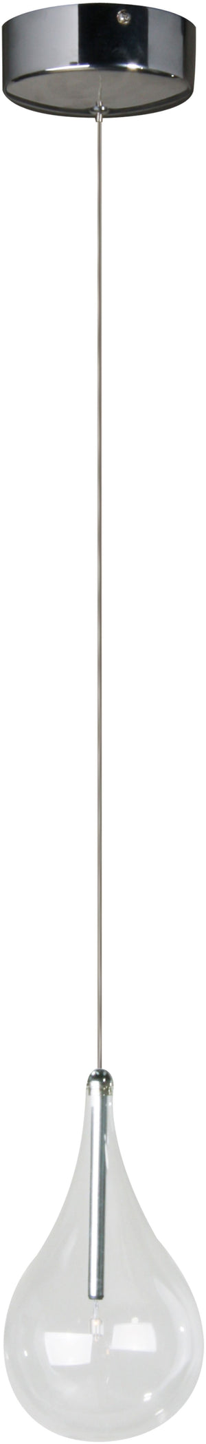 Larmes 4.5' Single Light Pendant in Polished Chrome