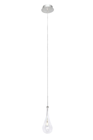 Larmes 4.75' Single Light Pendant in Polished Chrome