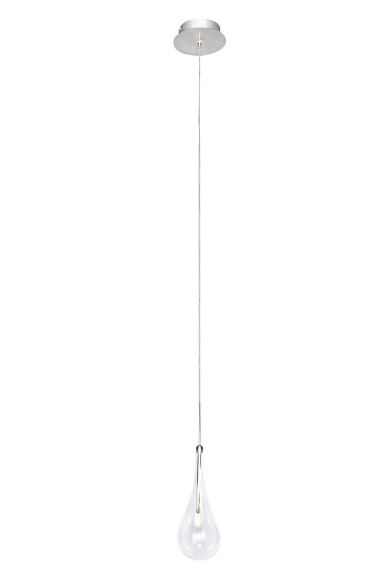 Larmes 4.75' Single Light Pendant in Polished Chrome