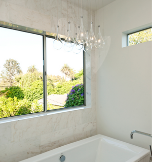 Larmes 9 Light Single Pendant in Polished Chrome