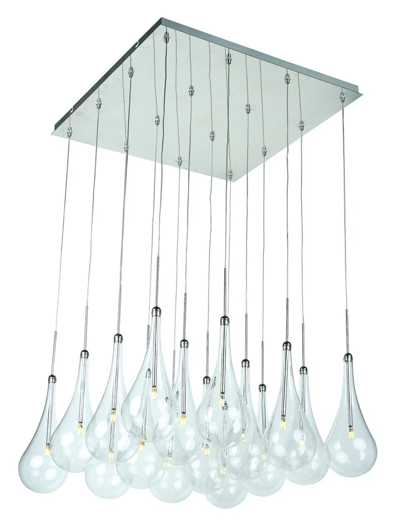 Larmes 23' 16 Light Multi-Light Pendant in Polished Chrome