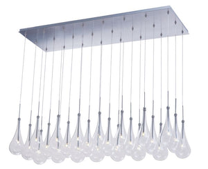 Larmes 18' 24 Light Linear Pendant in Polished Chrome