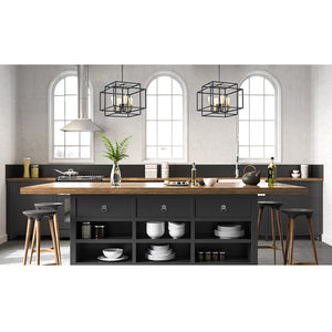 Liner Single Light Mini-Pendant in Black and Satin Brass
