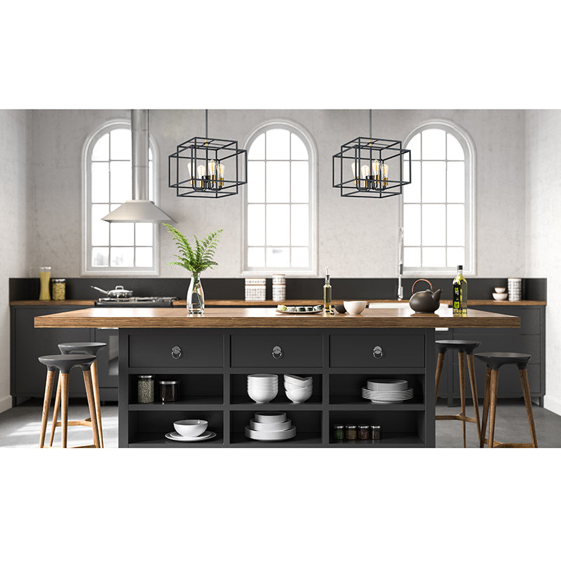 Liner Single Light Mini-Pendant in Black and Satin Brass