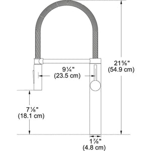 Pescara Single-Handle Pre-Rinse Kitchen Faucet in Polished Chrome